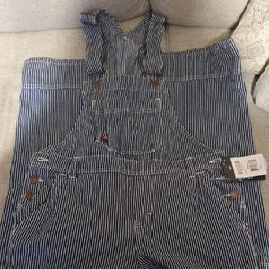 Dickies Blue and White Bib Overalls